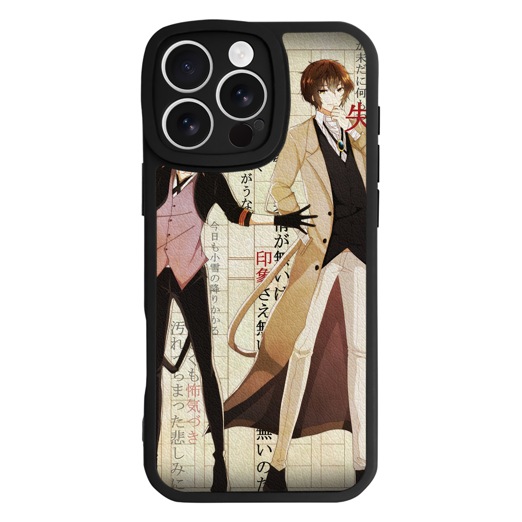 （画像用） 文豪ストレイドッグス Bungo Stray Dogs 【iPhone 16シリーズ対応】シリコンスマホケース（レザー調） 材質：シリコン